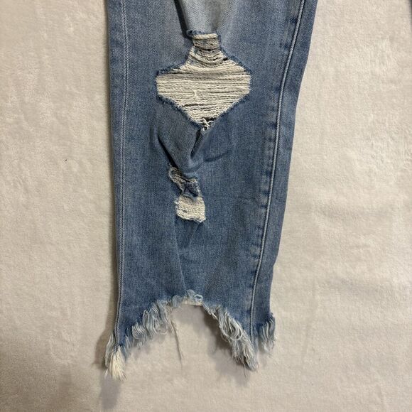 FRAME Jeans Size 27 Le Nouveau Straight Stiletto Hem Jeans Denim Distressed - Picture 3 of 16